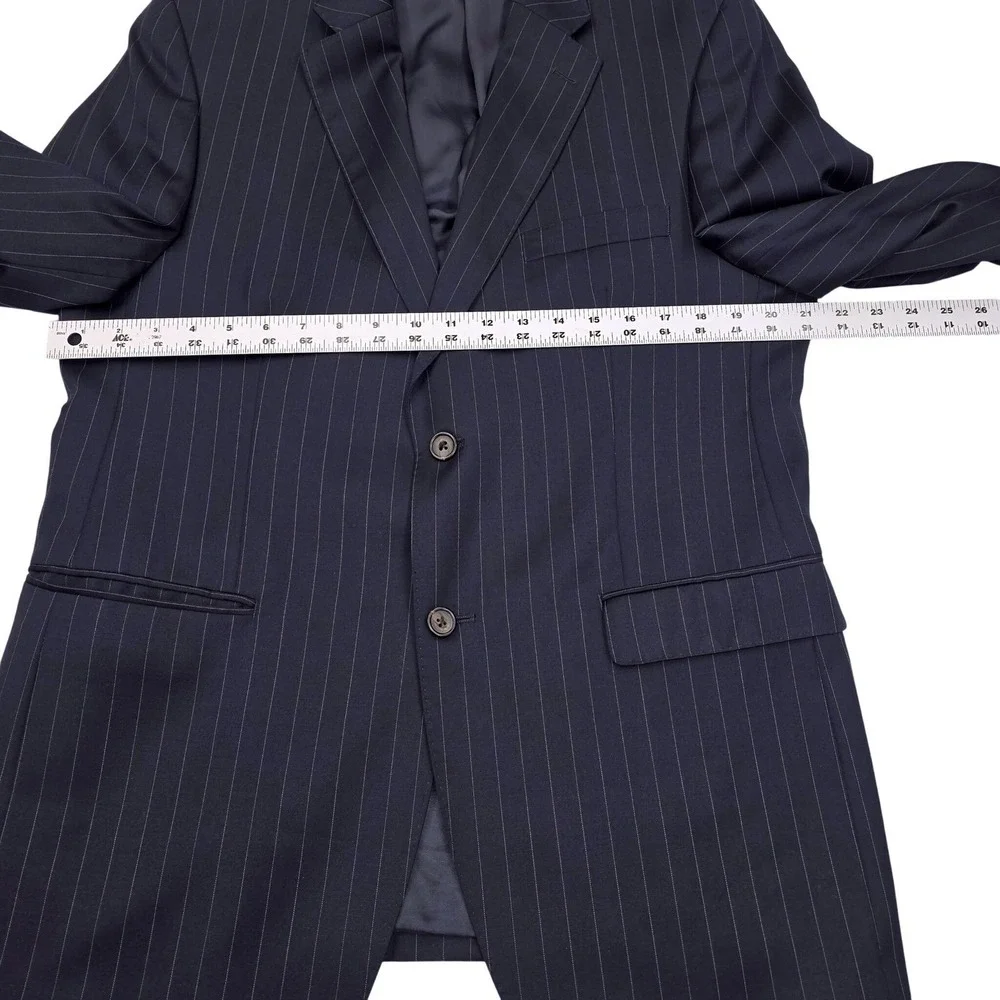 Lauren Ralph Lauren Slim Fit Blazer Mens 42R Wool Pinstripe Suit‎ Jacket Coat